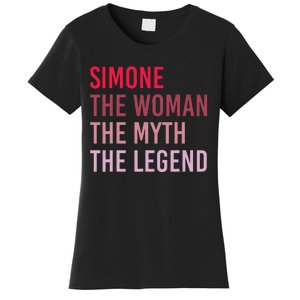 Simone The Woman Myth Legend Personalized Name Birthday Gift Women's T-Shirt