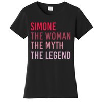 Simone The Woman Myth Legend Personalized Name Birthday Gift Women's T-Shirt