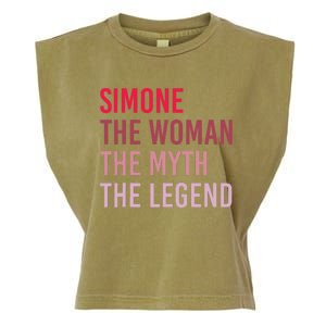 Simone The Woman Myth Legend Personalized Name Birthday Gift Garment-Dyed Women's Muscle Tee