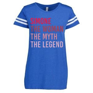 Simone The Woman Myth Legend Personalized Name Birthday Gift Enza Ladies Jersey Football T-Shirt