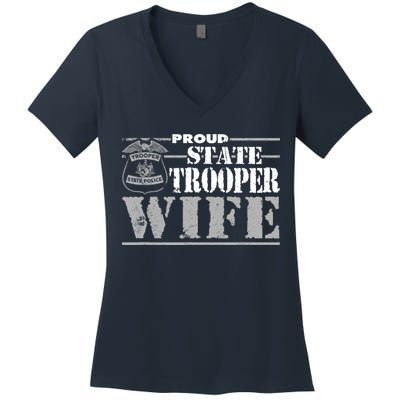 State Trooper Wife State Trooper Gifts For Wo Women's V-Neck T-Shirt
