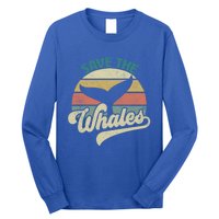 Save The Whales Retro Gift Long Sleeve Shirt