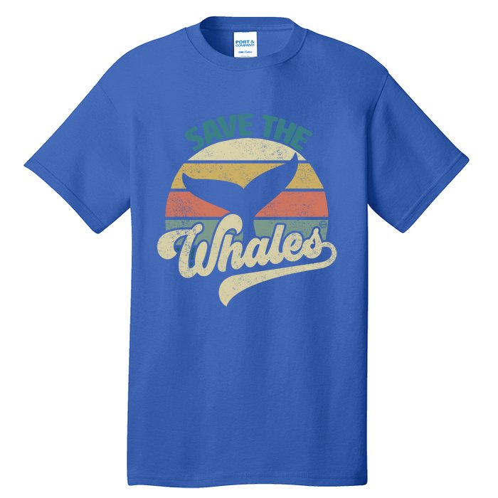 Save The Whales Retro Gift Tall T-Shirt