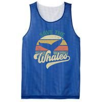 Save The Whales Retro Gift Mesh Reversible Basketball Jersey Tank