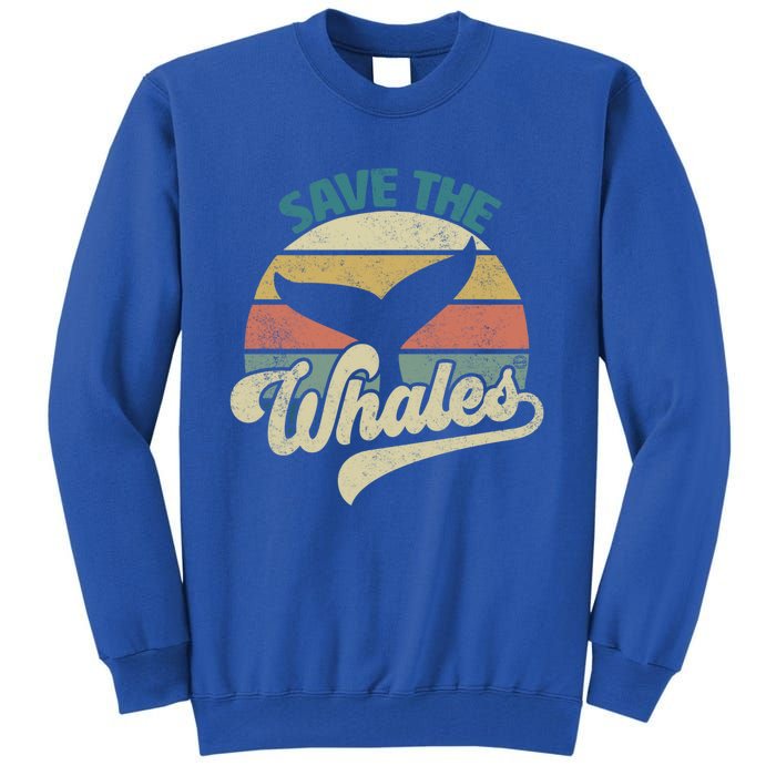 Save The Whales Retro Gift Tall Sweatshirt