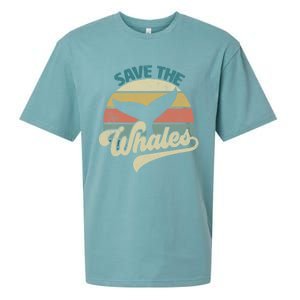 Save The Whales Retro Gift Sueded Cloud Jersey T-Shirt