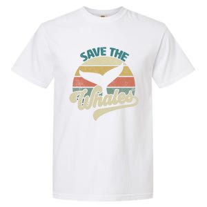 Save The Whales Retro Gift Garment-Dyed Heavyweight T-Shirt