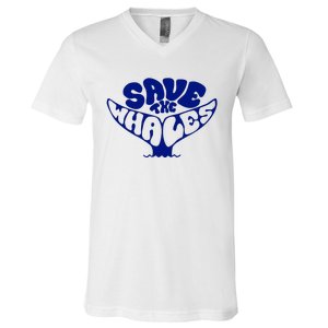 Save The Whales V-Neck T-Shirt