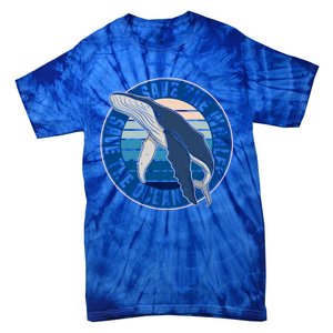 Save The Whales Save The Ocean Whale Lover Retro Funny Gift Tie-Dye T-Shirt