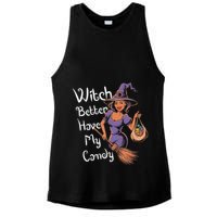 Spooky Threads Witch Better Have My Candy Ladies PosiCharge Tri-Blend Wicking Tank