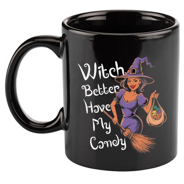 Spooky Threads Witch Better Have My Candy 11oz C Handle Ceramic Mug