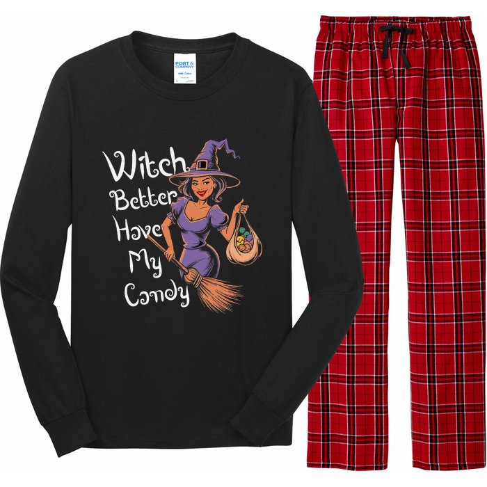 Spooky Threads Witch Better Have My Candy Long Sleeve Pajama Set