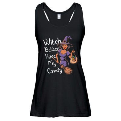 Spooky Threads Witch Better Have My Candy Ladies Essential Flowy Tank