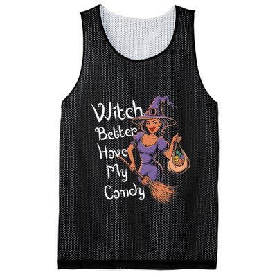 Spooky Threads Witch Better Have My Candy Mesh Reversible Basketball Jersey Tank