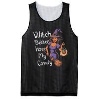 Spooky Threads Witch Better Have My Candy Mesh Reversible Basketball Jersey Tank