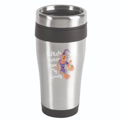 Spooky Threads Witch Better Have My Candy 16oz Travel Tumbler