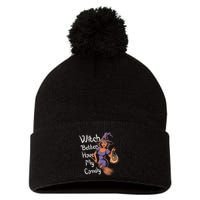 Spooky Threads Witch Better Have My Candy Pom Pom 12in Knit Beanie