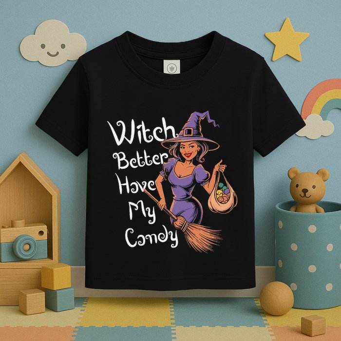 Spooky Threads Witch Better Have My Candy Toddler T-Shirt