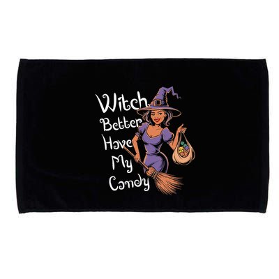 Spooky Threads Witch Better Have My Candy Microfiber Hand Towel