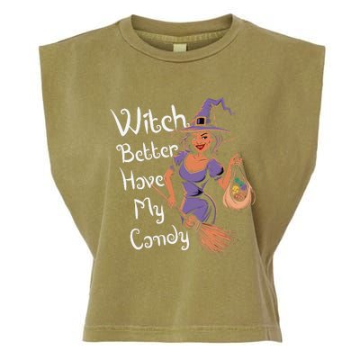 Spooky Threads Witch Better Have My Candy Garment-Dyed Women's Muscle Tee