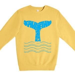 Save The Whales Gift Premium Crewneck Sweatshirt