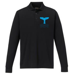 Save The Whales Gift Performance Long Sleeve Polo