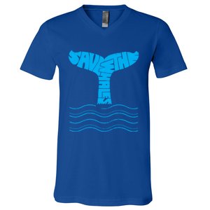 Save The Whales Gift V-Neck T-Shirt