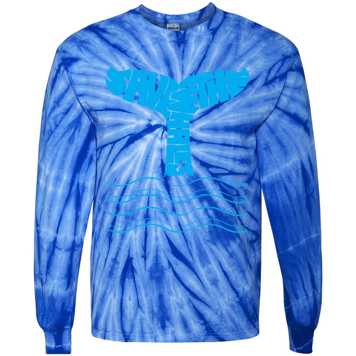 Save The Whales Gift Tie-Dye Long Sleeve Shirt