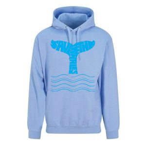 Save The Whales Gift Unisex Surf Hoodie