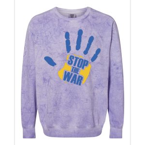 Stops The War Ukraine Peace Colorblast Crewneck Sweatshirt