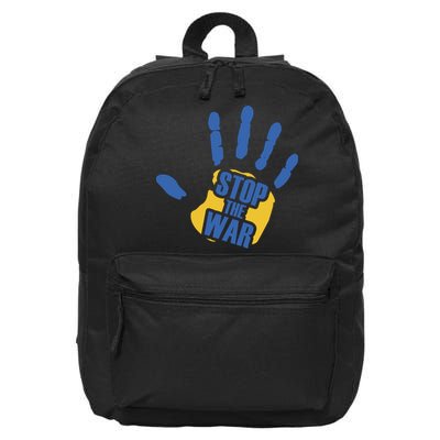 Stops The War Ukraine Peace 16 in Basic Backpack
