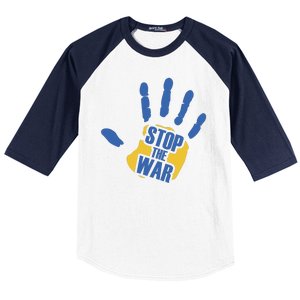 Stops The War Ukraine Peace Baseball Sleeve Shirt