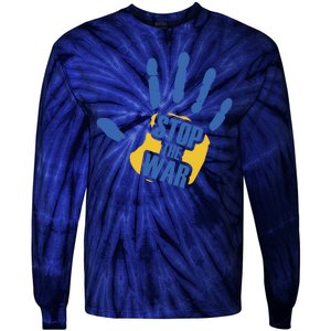 Stops The War Ukraine Peace Tie-Dye Long Sleeve Shirt