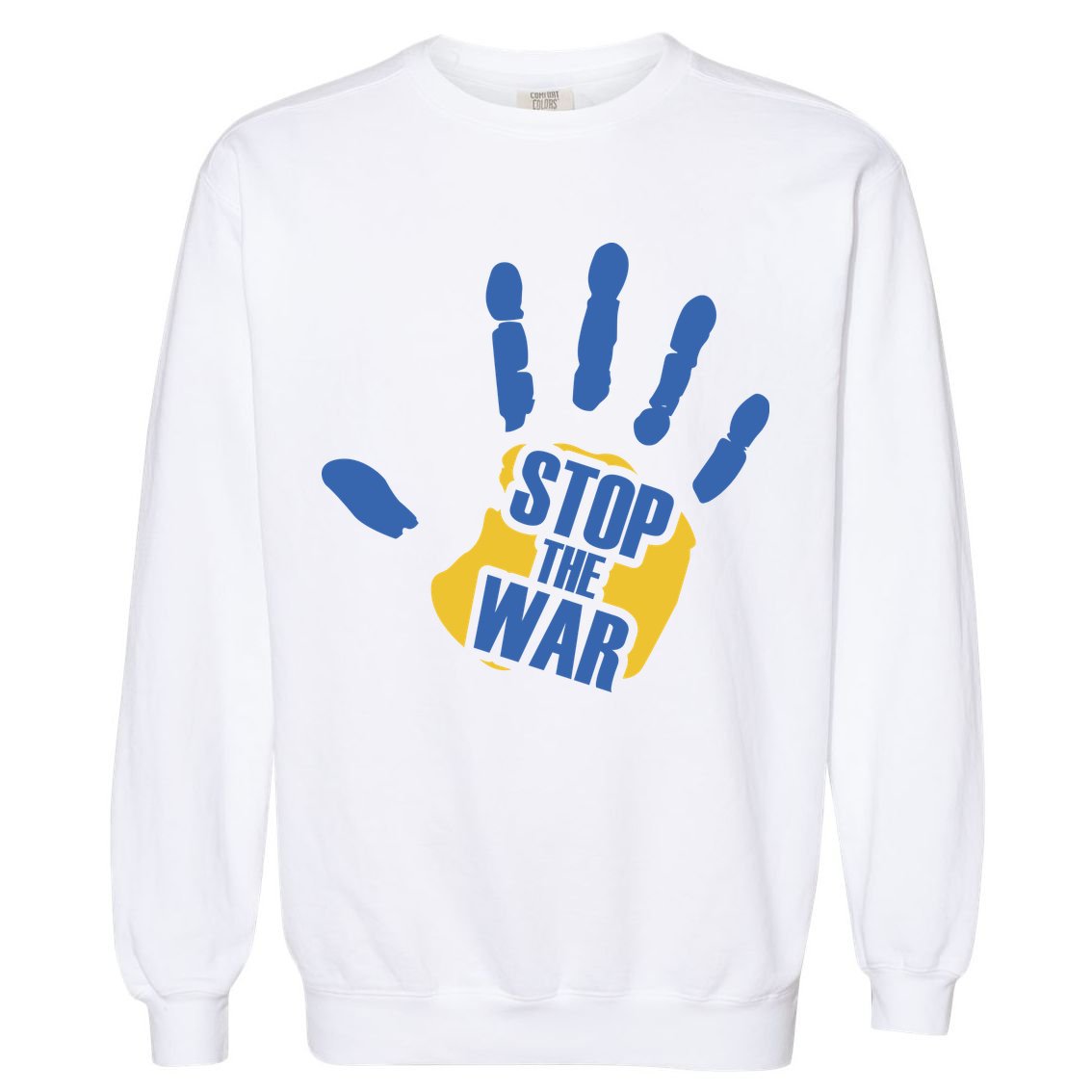 Stops The War Ukraine Peace Garment-Dyed Sweatshirt