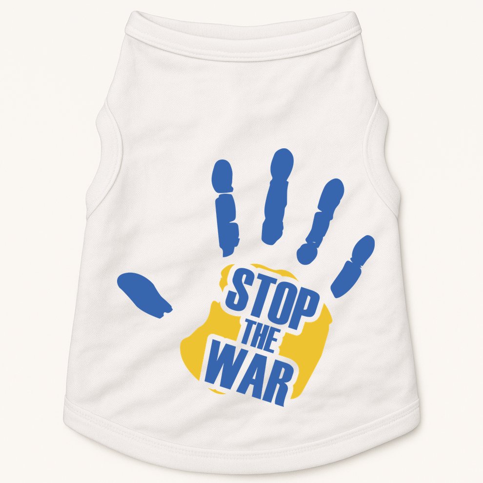 Stops The War Ukraine Peace Doggie Tank