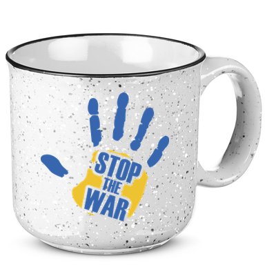 Stops The War Ukraine Peace 15oz Campfire Ceramic Mug