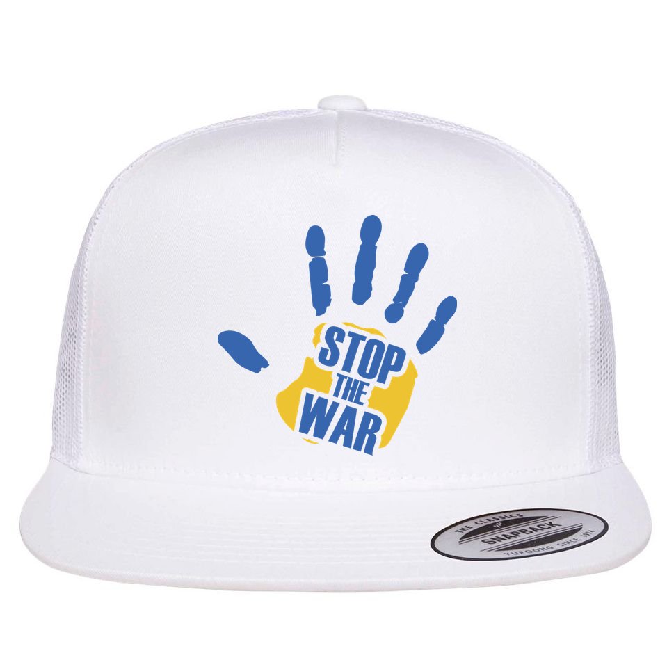 Stops The War Ukraine Peace Flat Bill Trucker Hat