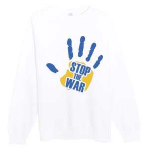 Stops The War Ukraine Peace Premium Crewneck Sweatshirt