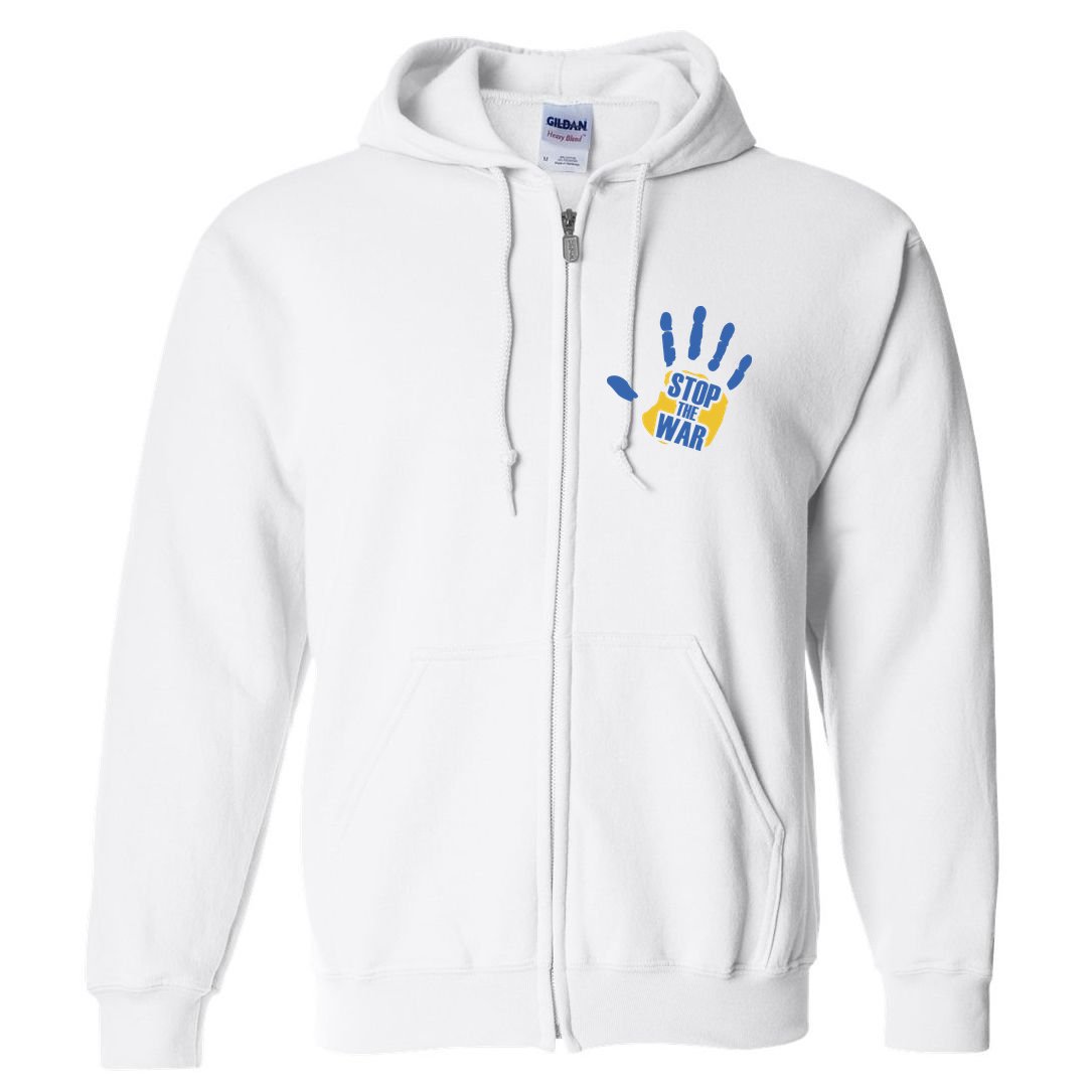 Stops The War Ukraine Peace Full Zip Hoodie