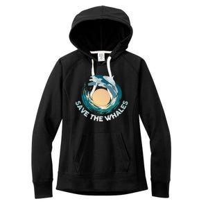 Save The Whales Gift Women's Fleece Hoodie