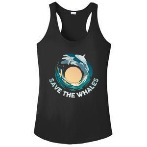 Save The Whales Gift Ladies PosiCharge Competitor Racerback Tank