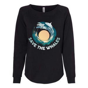 Save The Whales Gift Womens California Wash Sweatshirt