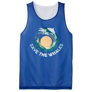 Save The Whales Gift Mesh Reversible Basketball Jersey Tank