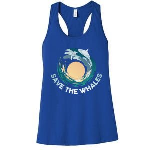 Save The Whales Gift Women's Racerback Tank