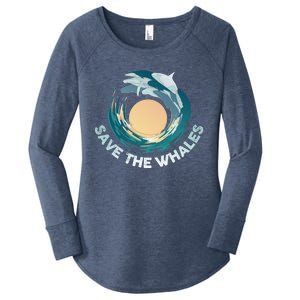 Save The Whales Gift Women's Perfect Tri Tunic Long Sleeve Shirt