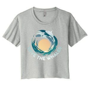 Save The Whales Gift Women's Crop Top Tee