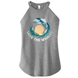 Save The Whales Gift Women's Perfect Tri Rocker Tank