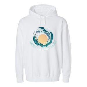 Save The Whales Gift Garment-Dyed Fleece Hoodie