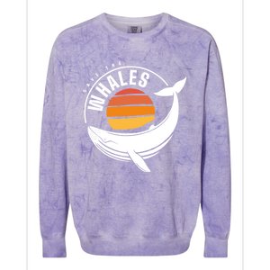 Save The Whale Environtal Activist Climate Blue Whale Cool Gift Colorblast Crewneck Sweatshirt