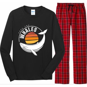 Save The Whale Environtal Activist Climate Blue Whale Cool Gift Long Sleeve Pajama Set